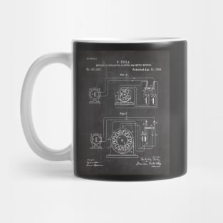 Motor Patent - Engineer Inventor Makers Workshop Art - Black Chalkboard Mug